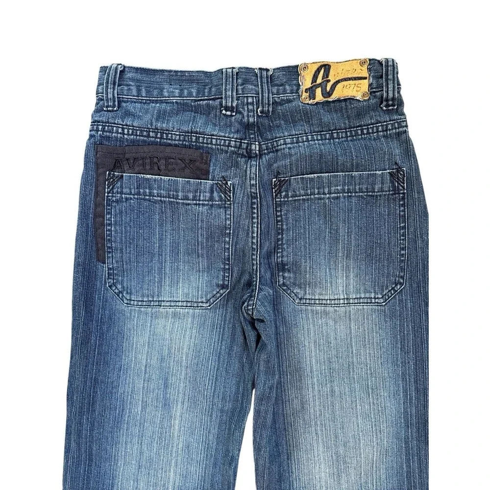 Avirex Youth Jeans Back Packet Decal Medium Wash Jeans Casual Size 16‎